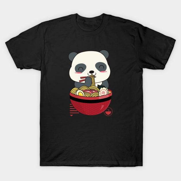 Panda ramen T-Shirt by Youssef El aroui